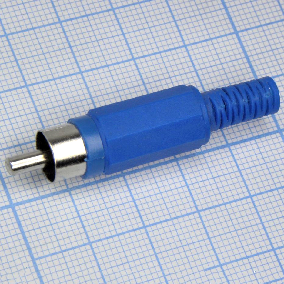 RCA 4004 Blue(4005) - RCA штекер кабельный, разъем типа "тюльпан"
