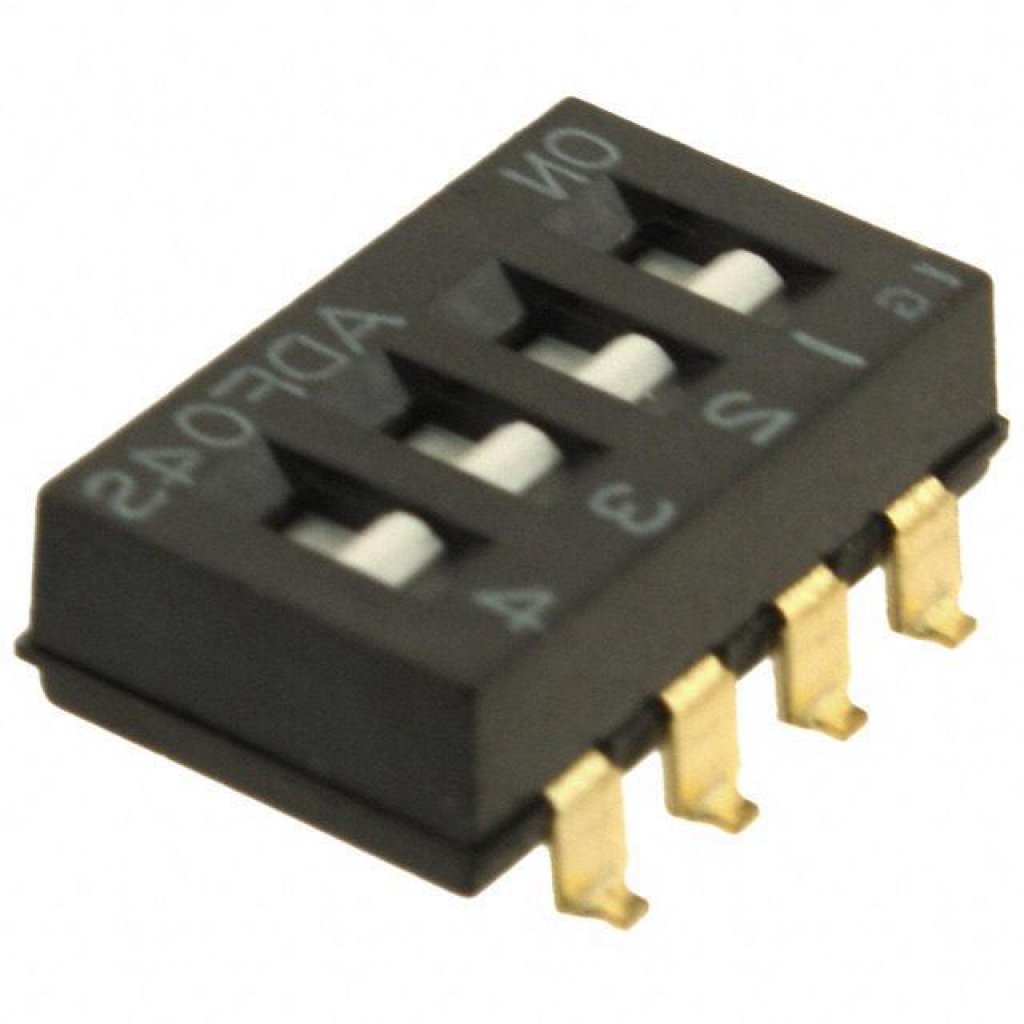 1-1825059-3 - Переключатель DIP 4 позиции 24В 0,1А, 2.54mm