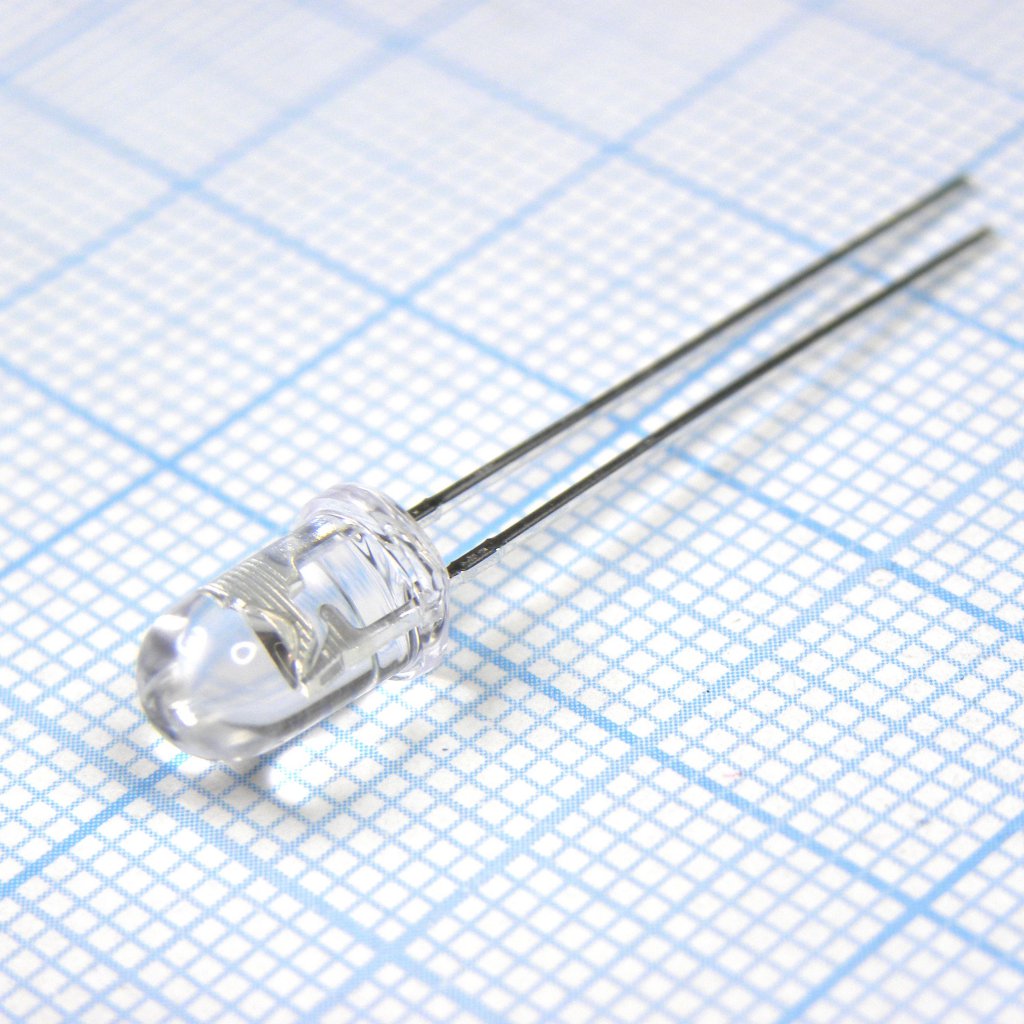 L-1543SRC-J4 - Светодиод 5мм/красный/640нм/2700-4500мкд/прозрачный/30°