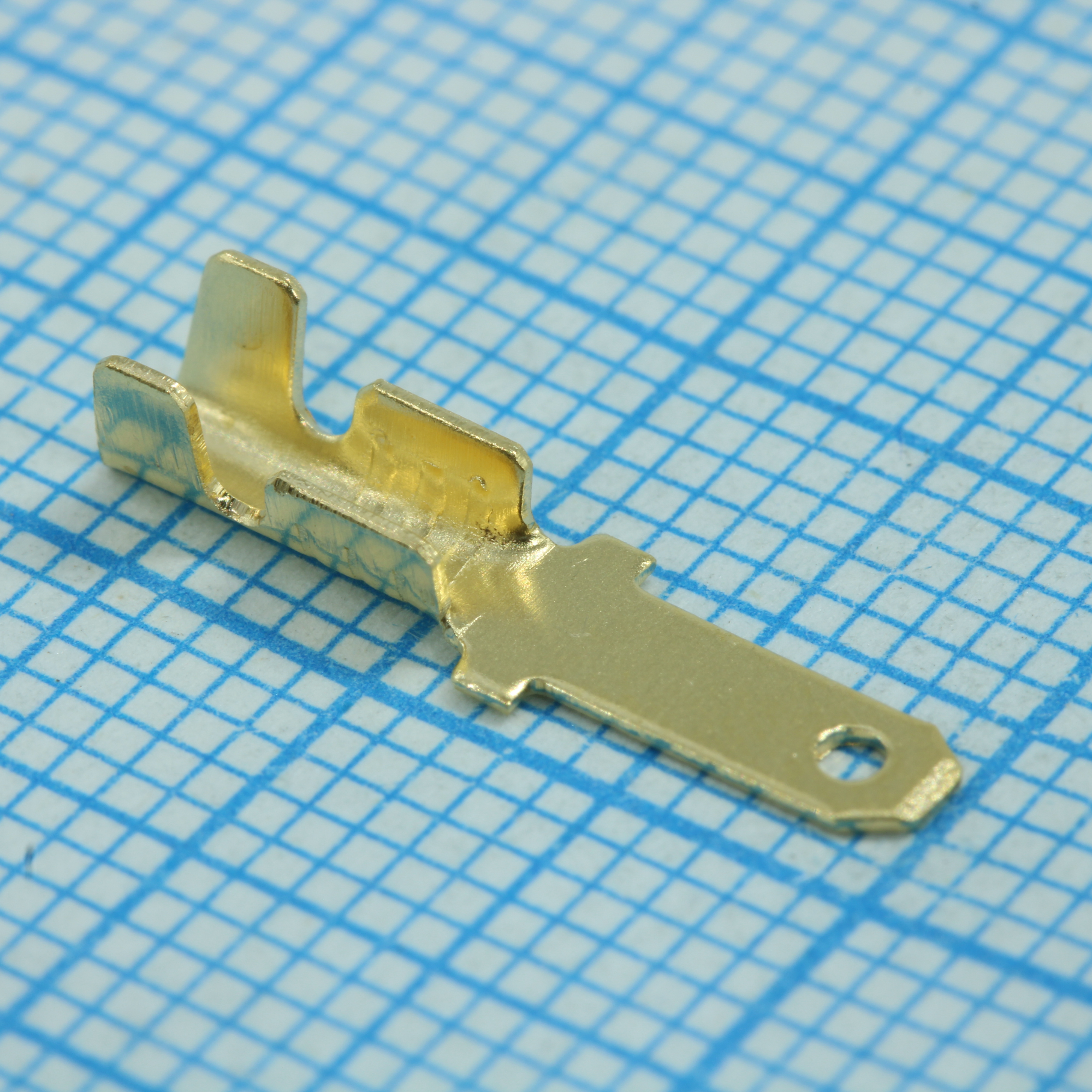 РП-П 1.0-(2.8) - Разъем плоский под двойной обжим, неизолированный (папа)