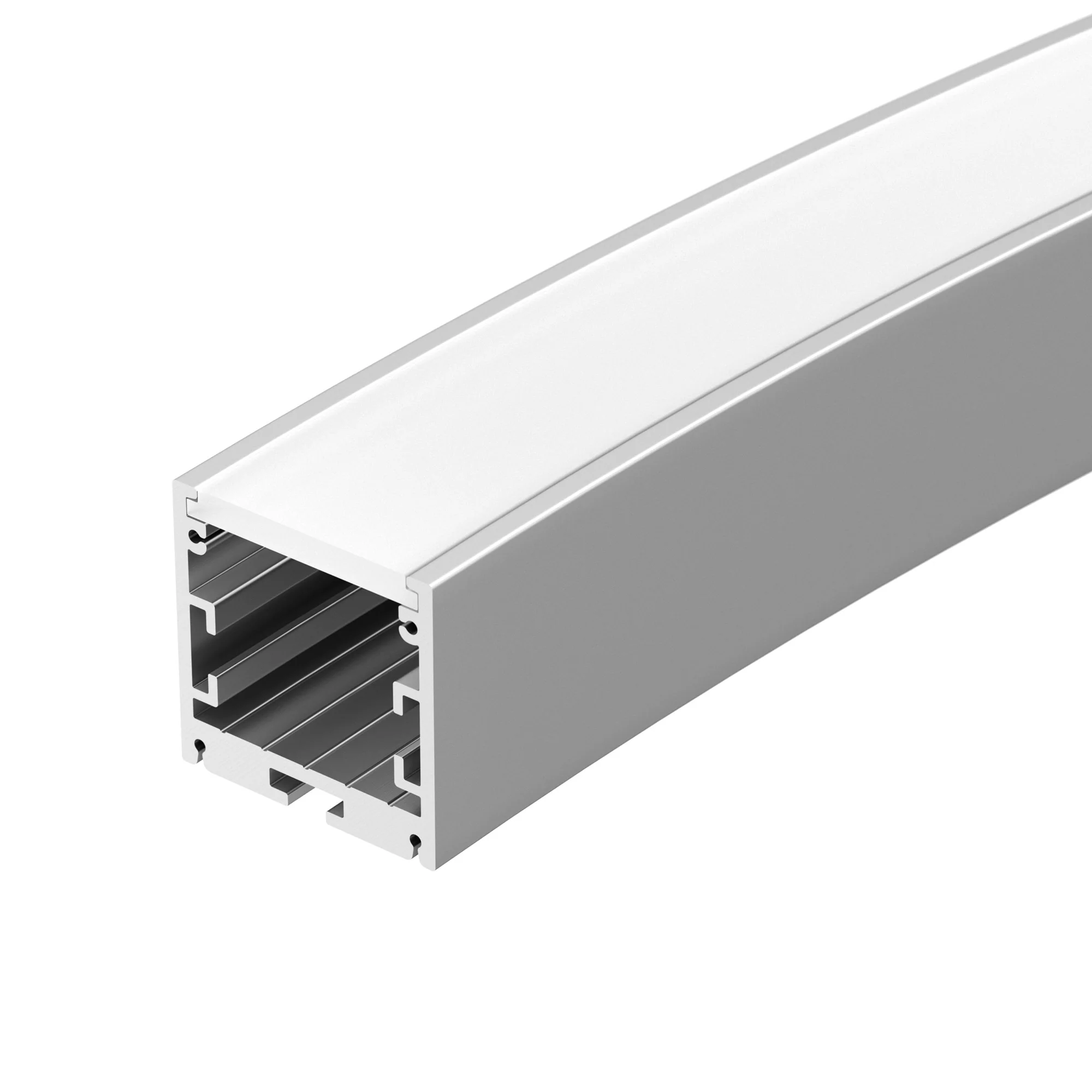 Профиль SL-ARC-3535-D1500-A45 SILVER (590мм, дуга 1 из 8) 025521 - Алюминиевый профиль для составления круга диаметром 1500мм, для радиусной светодиодной линейки, с выводом свечения вниз, длина ? от круга 1500мм. внутренний диаметр круга 1465мм, внешний д