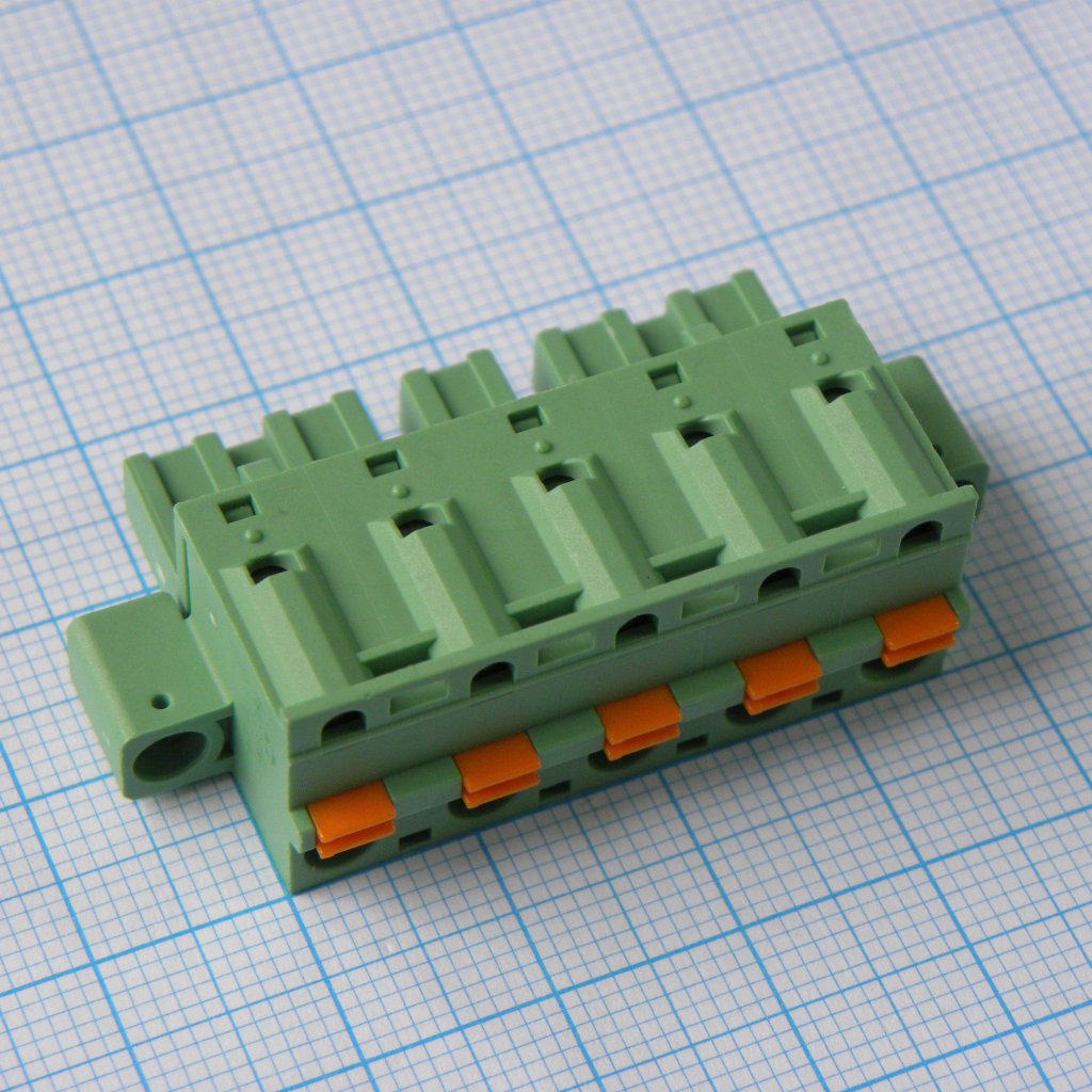 2EDGKDM-7.62-05P-14-00 - Нажимной безвинтовой клеммный блок 5 контактов шаг 7.62мм