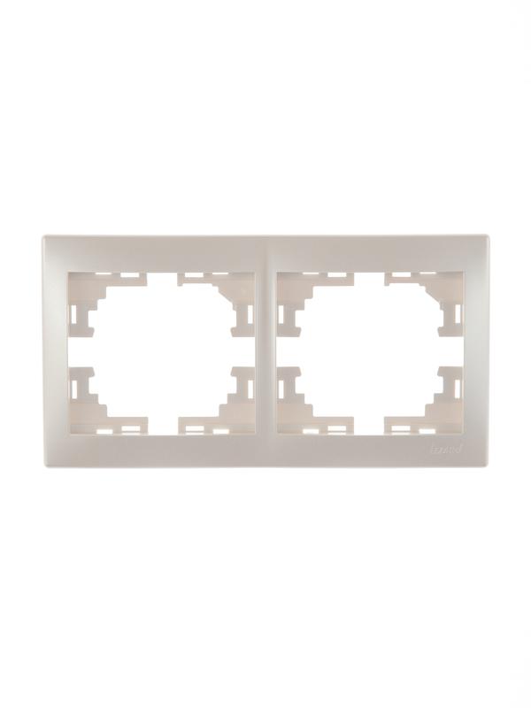 Рамка 2-м Mira горизонт. жемчуж./бел. перламутр. 701-3000-147