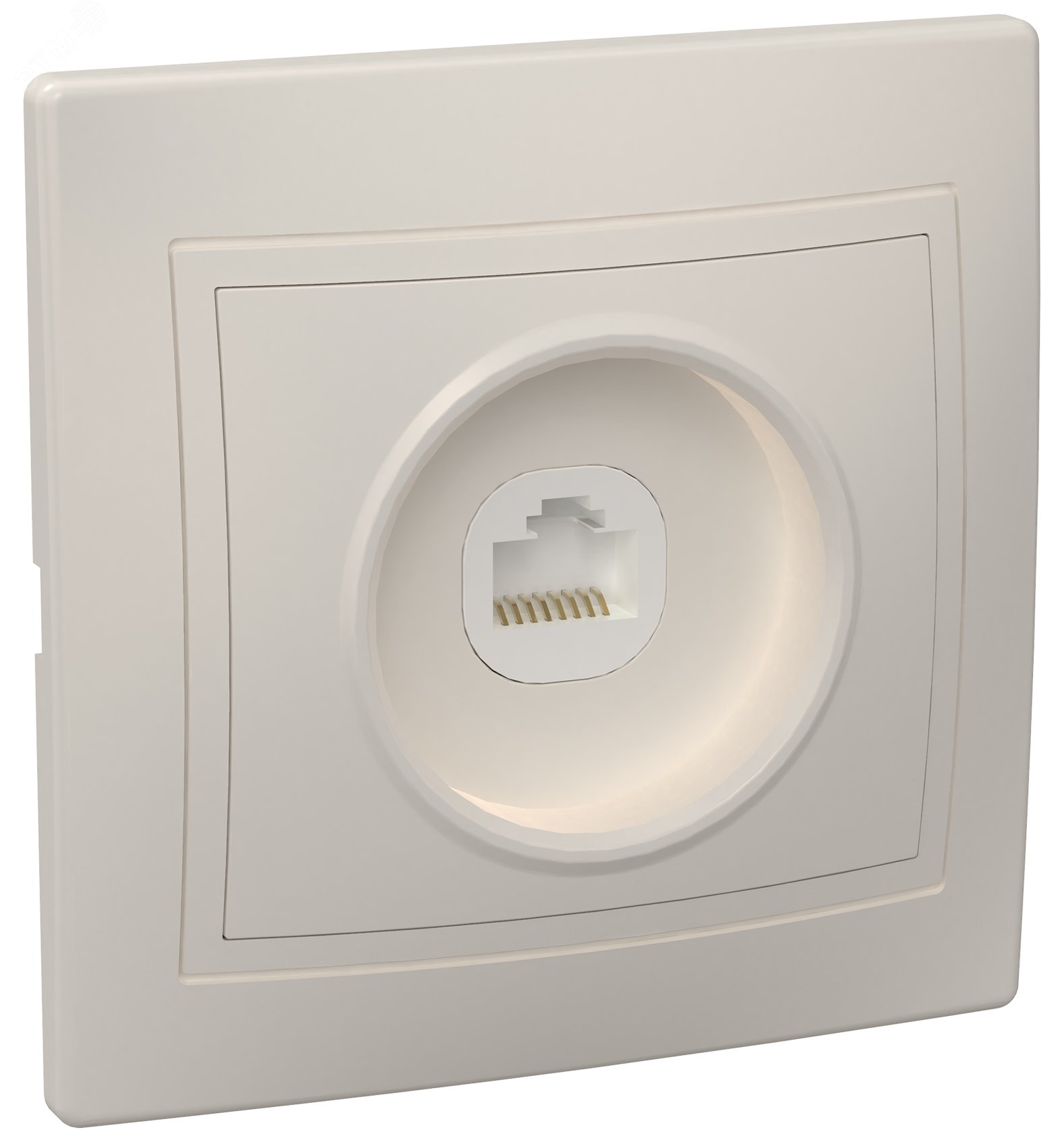 Розетка компьютерная 1-м СП Кварта РК10-ККм IP20 крем. EKK10-K33-DM