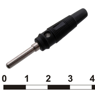 10-0077 BLACK - Штекер 10-0077 черный, винтовое крепление