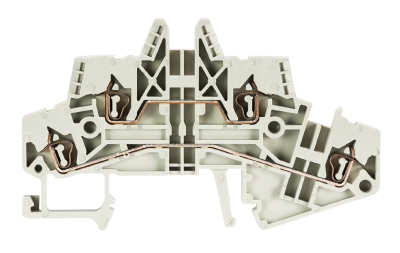 Клемма этажн. WKF 1 E/35 - Этажная клемма, тип фиксации провода: пружинный, номинальное сечение: 1,5 мм кв., 17,5A, 400V, ширина: 5 мм, цвет: серый, тип монтажа: DIN 35