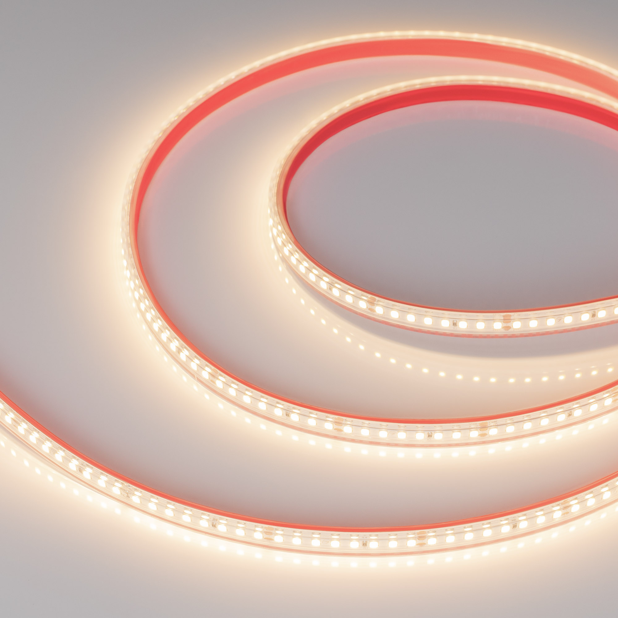 Лента герметичная RTW-PS-A160-10mm 24V Warm3000 (12 W/m, IP67, 2835, 50m) 024559(2) - Светодиодная лента (монтажная бобина 50м) RTW-PS-A160, герметичная (PS-силиконовая экструзия). Светодиоды 2835, 160 шт/м (8000 шт на 50 м), белая плата, ширина 10 мм, кр