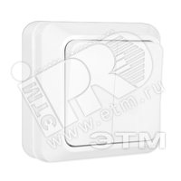 Олимп Выключатель двухклавишный белый наружный О0023