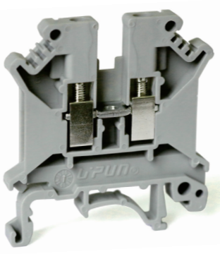 Проходная клемма UKJ-4 - Проходная клемма, тип фиксации провода: винтовой, номинальное сечение: 4 мм кв., 41A, 800V, ширина: 6,2 мм, цвет: серый, тип монтажа: DIN 35