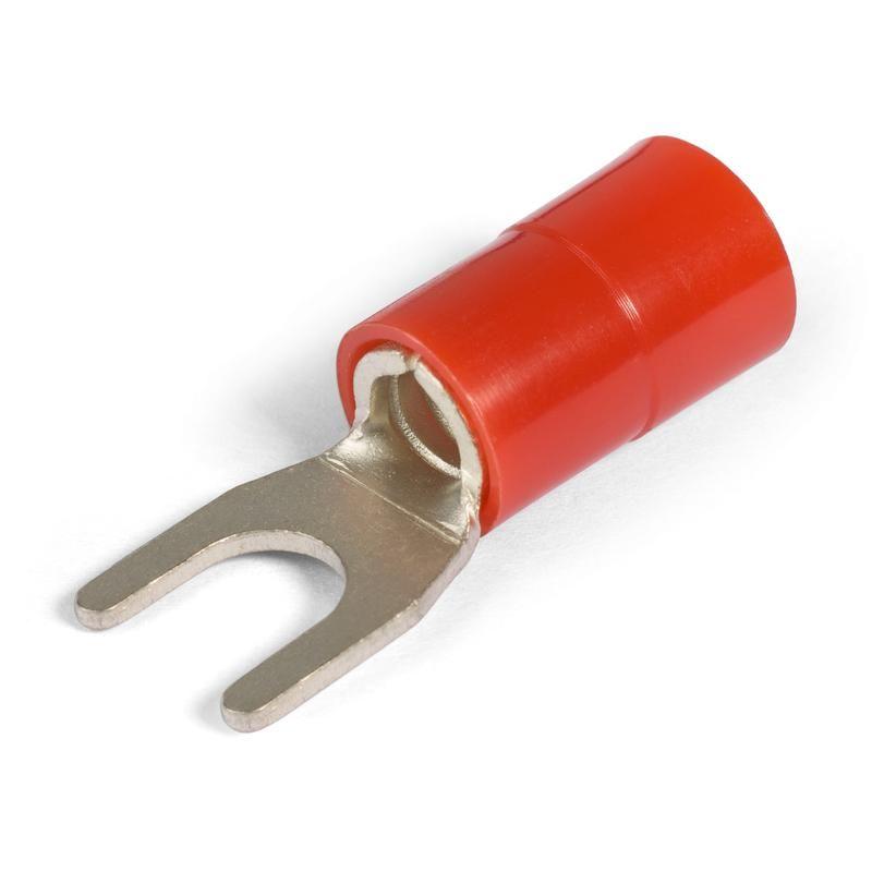 НВИН 10-5 - Наконечник кабельный вилочный изолированный с нейлоновой манжетой, сечение 10мм2 под М5