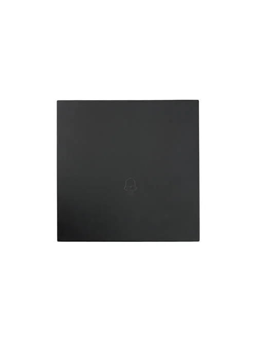 ZIMA Кнопка звонка, 10 А, механизм, черный бархат Lezard 704-4288-103QC