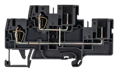 Клемма WKFN 2,5 E/VB/F/P - Клемма для подключения разъема, тип фиксации провода: пружинный, номинальное сечение: 2,5 мм кв., 32A, 500V, ширина: 5 мм, цвет: черный, тип монтажа: DIN 35