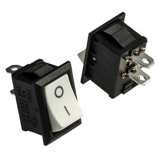 KCD1-101-C3-W/2P ON-OFF - Клавишный переключатель ON-OFF 2pin, 250В 6А