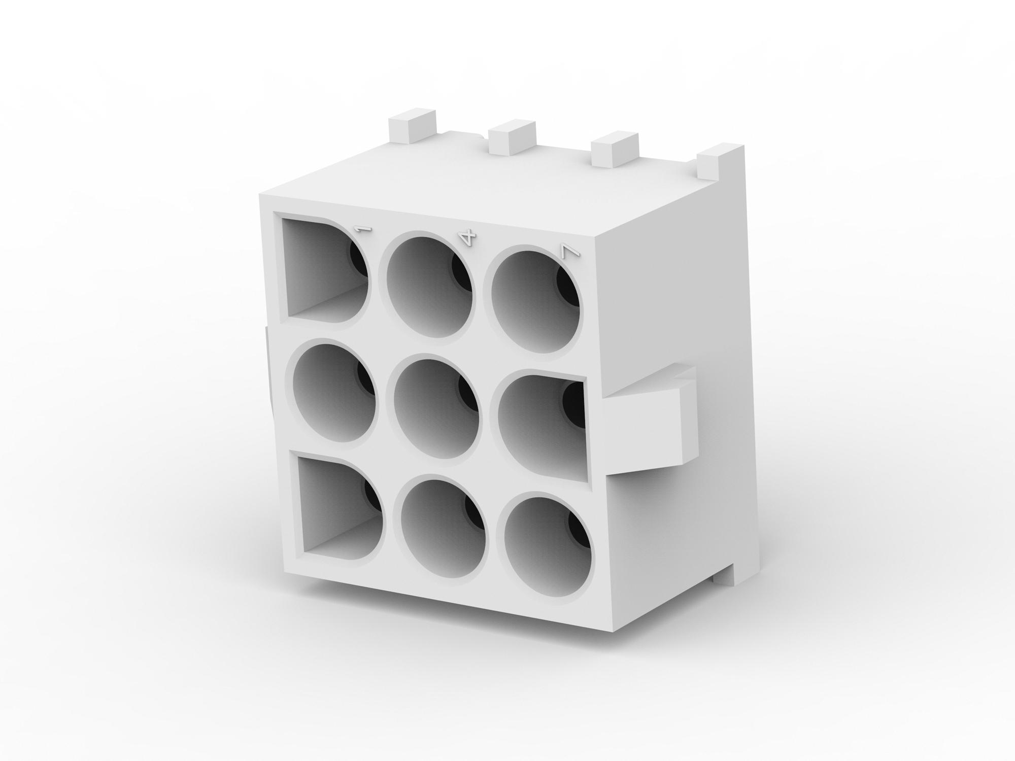 350763-4 - Соединитель питания 9 контакт(-ов) 6.35мм луженый прямой монтаж в отверстие 9 терминала(-ов) 1 порт(-ов) пакет