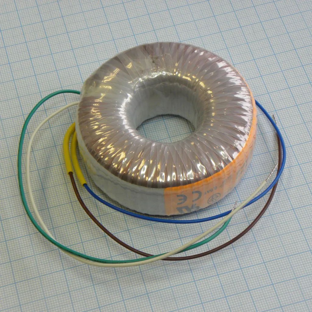 58-0050-024-S - Тороидальный трансформатор 50ВА 230В 24В 2,083A (80x33мм)