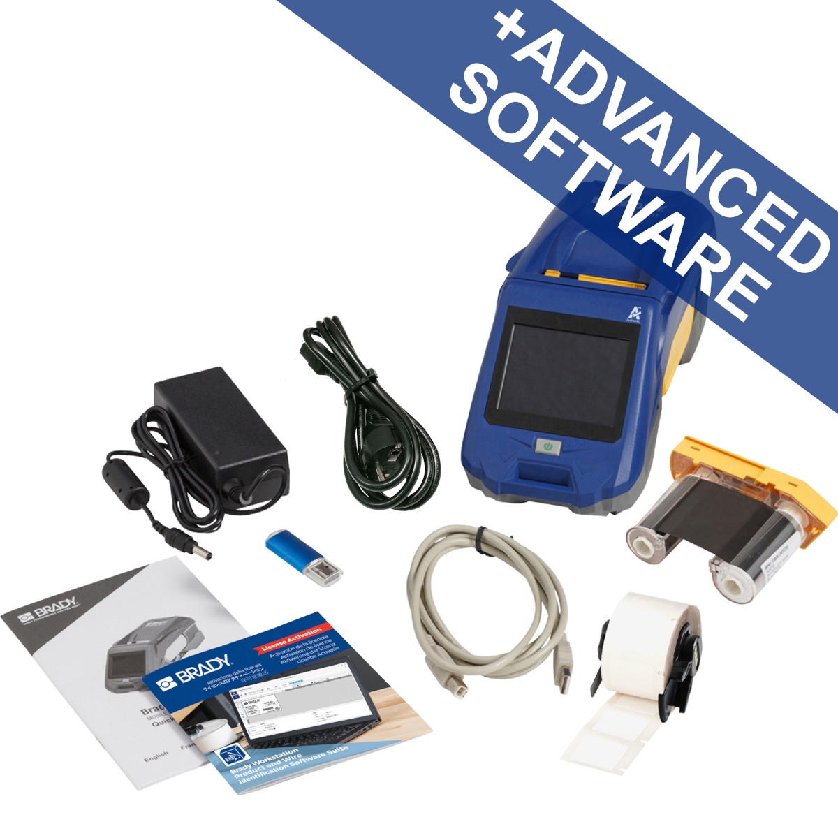 brd322920 - Принтер BRADY M611-EU-BWS с ПО BWS ADVANCED. В компл.: USB кабель, шнур питания, материал M6-11-427, риббон M61-R4310, быстрый старт, USB-накопитель с информацией о принтере и драйверами