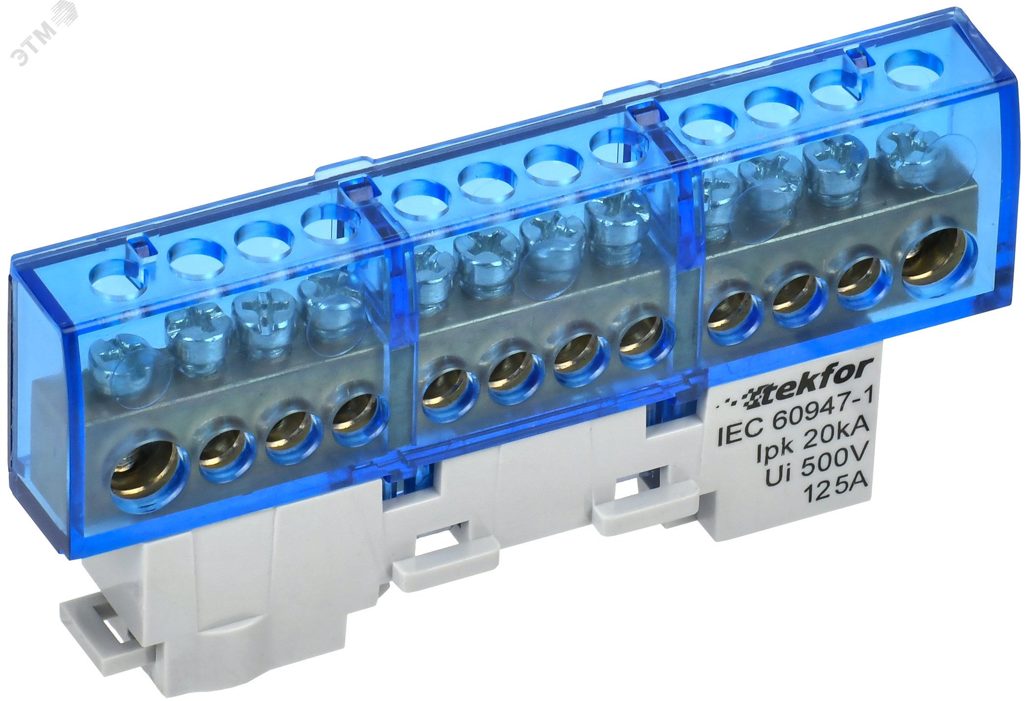 TEKFOR Шина N ноль изолированная на универсальном держателе 8х12-12-С IEK TF-NN20-12-KL-K07