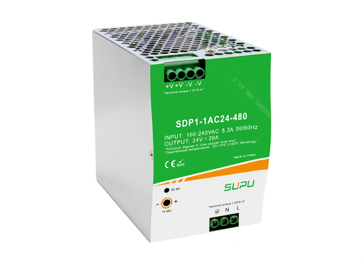 Источник питания SDP1-1AC24-480 - Источник питания, однофазный, 24VDC / 12A, 480W, диапазон входных напряжений: 96 - 264VAC; габариты (мм): 125.2x128.5x85.5, монтаж: на DIN рейку