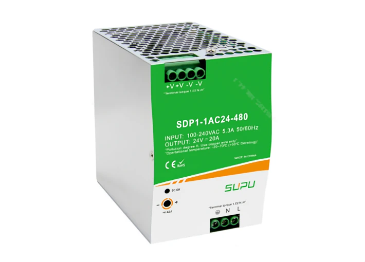 Источник питания SDP1-1AC24-480 - Источник питания, однофазный, 24VDC / 12A, 480W, диапазон входных напряжений: 96 - 264VAC; габариты (мм): 125.2x128.5x85.5, монтаж: на DIN рейку