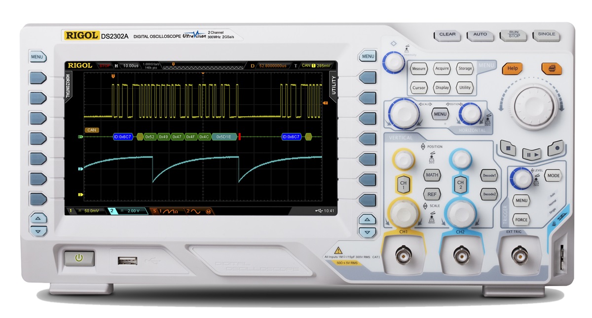 DS2302A - Настольный цифровой 2-х канальный осциллограф 300 МГц