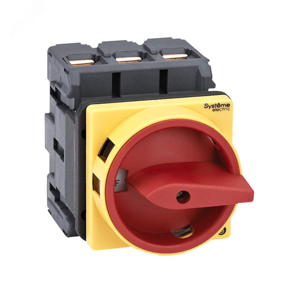 ВЫКЛЮЧАТЕЛЬ-РАЗЪЕДИНИТЕЛЬ 3P 80A С КРАСНОЙ РУКОЯТКОЙ НА ДВЕРЦУ 4 ВИНТАМИ MSD80310R