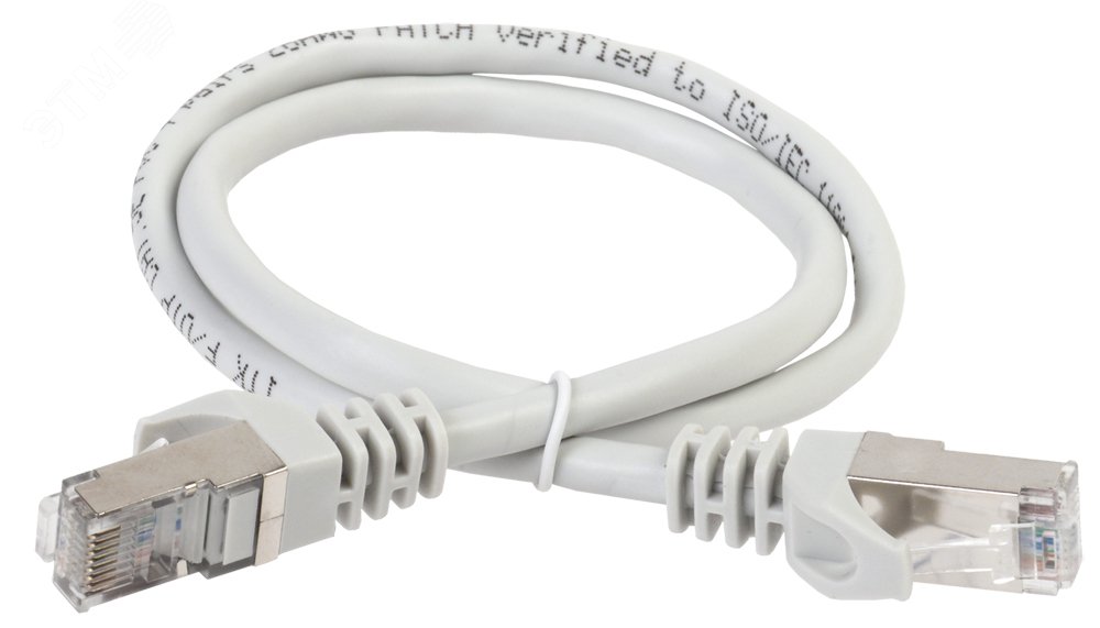Патч-корд категория 5е FTP 0.5м PVC серый PC01-C5EF-05M