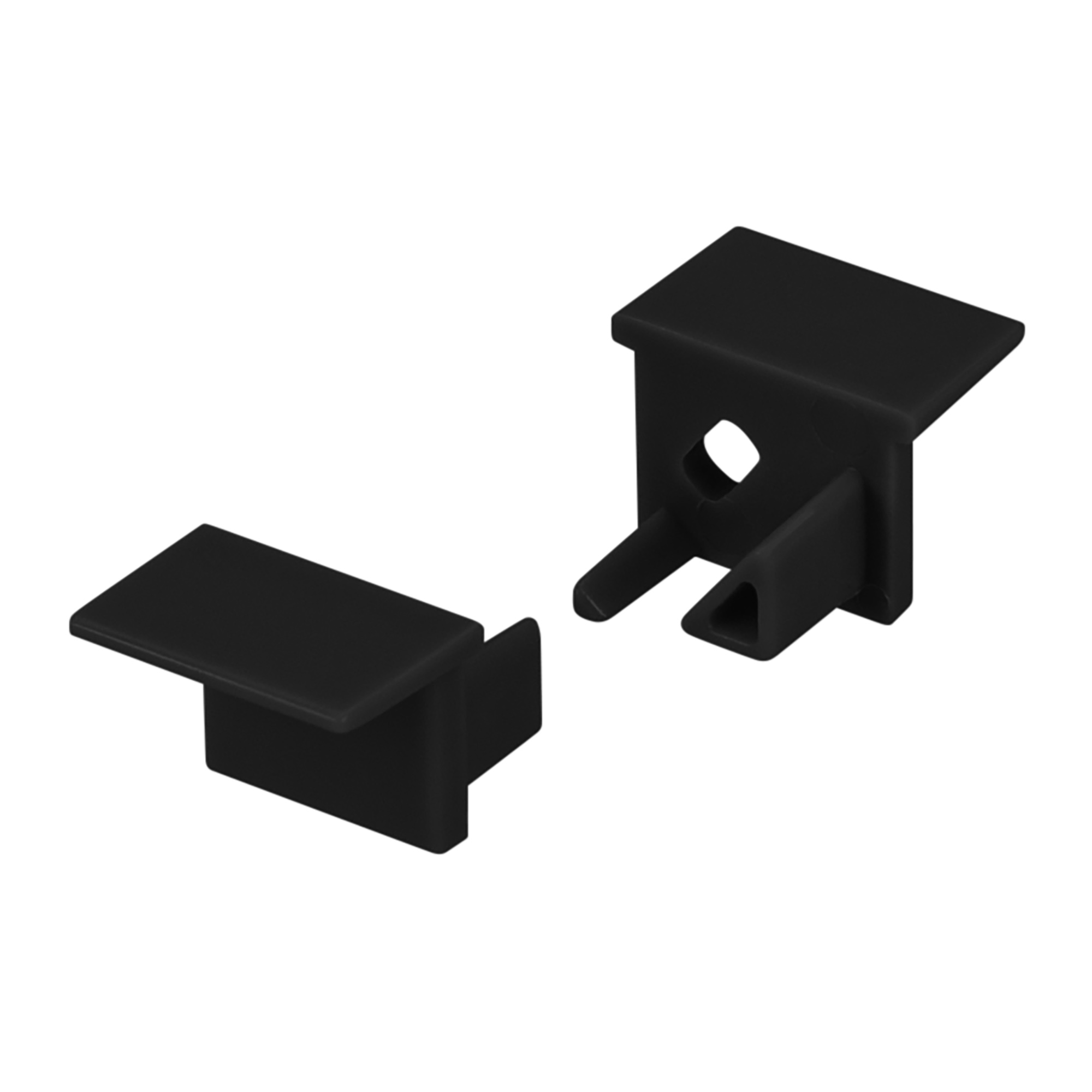 Комплект заглушек SL-BEVEL-H10-F14 BLACK 044089 - Пара заглушек (правая - с отверстием, левая - без отверстия) для профиля SL-BEVEL-H10-F14 BLACK. Цвет - черный. В комплекте 2 заглушки. Цена за комплект.