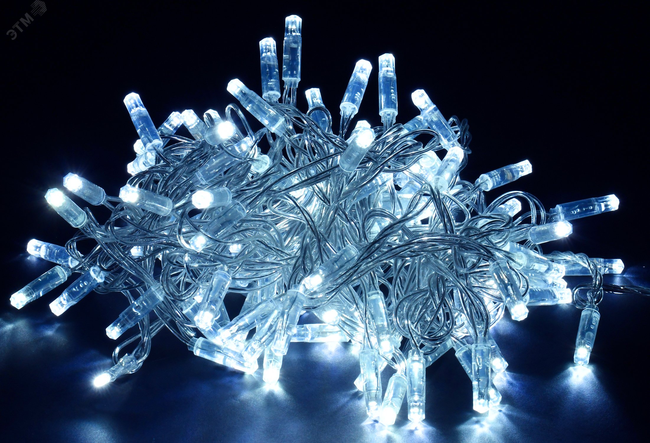 Гирлянда "Нить" 20м 200LED бел. IP44 провод прозр. 230В с контроллером 8 режимов LGDU111-2-200-20-T-S-44