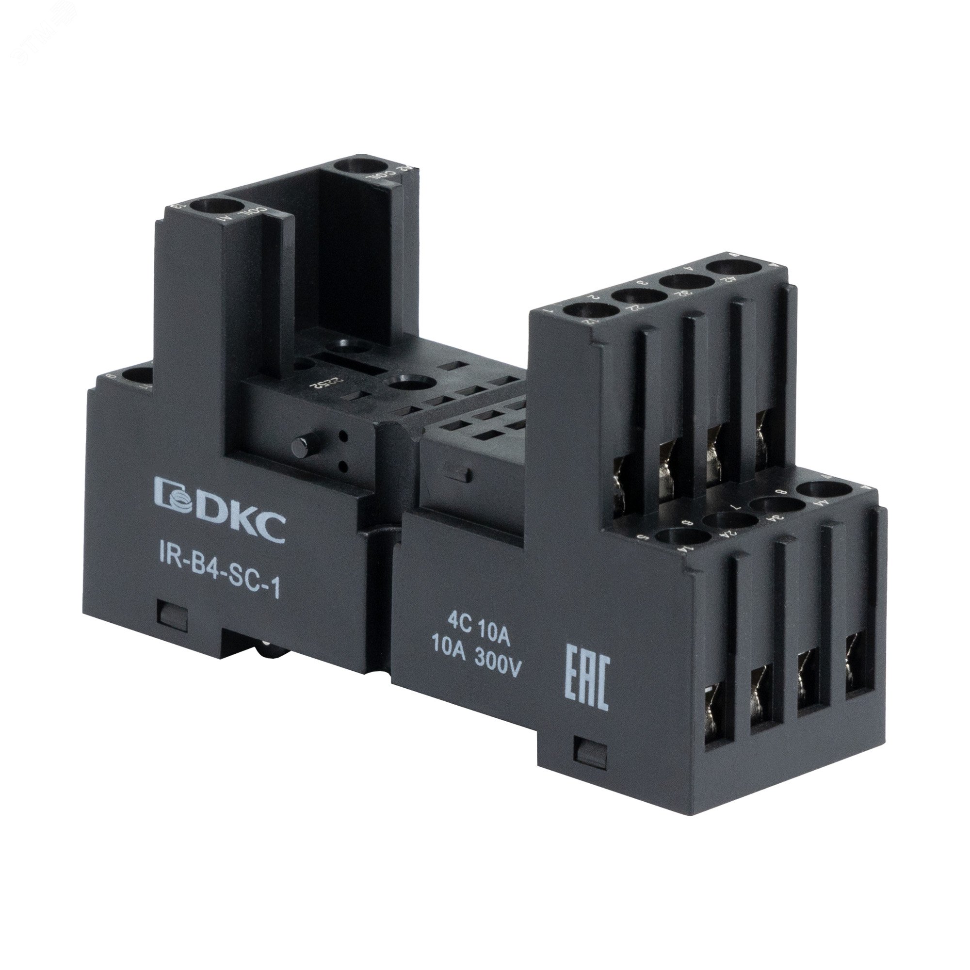 Колодка низкопрофильная 2-х уровневая с винтовыми клеммами для реле на 4группы IR-B4-SC-1