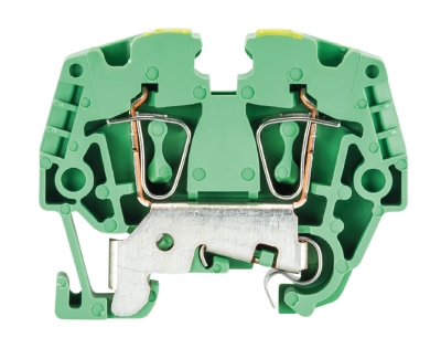 Клемма заземл. WKF 2.5 SL/35 - Заземляющая клемма, тип фиксации провода: пружинный, номинальное сечение: 2,5 мм кв., 800V, ширина: 5 мм, цвет: желто-зеленый, тип монтажа: DIN 35