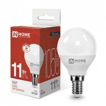 Лампа светодиодная LED-ШАР-VC 11Вт шар 4000К нейтр. бел. E14 1050лм 230В 4690612020594