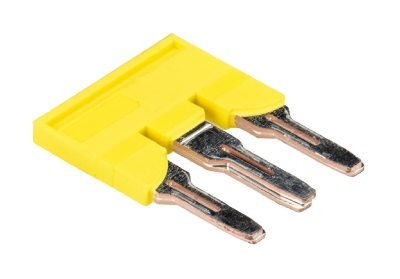 Соед. мостик IVB WKFN 6-3 - Соединительная перемычка, втычная, изолированная, 3 полюса, для клемм 6 мм кв., шаг 8 мм, цвет: желтый
