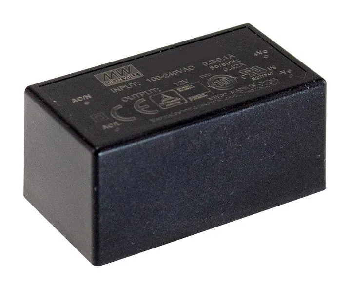 MPM-05-24 - AC-DC med, 5.5Вт, вход 80...264В AC 47...440 Гц, выход 24В/0.23А, изоляция 4000В AC, на плату, 45.7х25.4х21.5мм, -40...+85°C