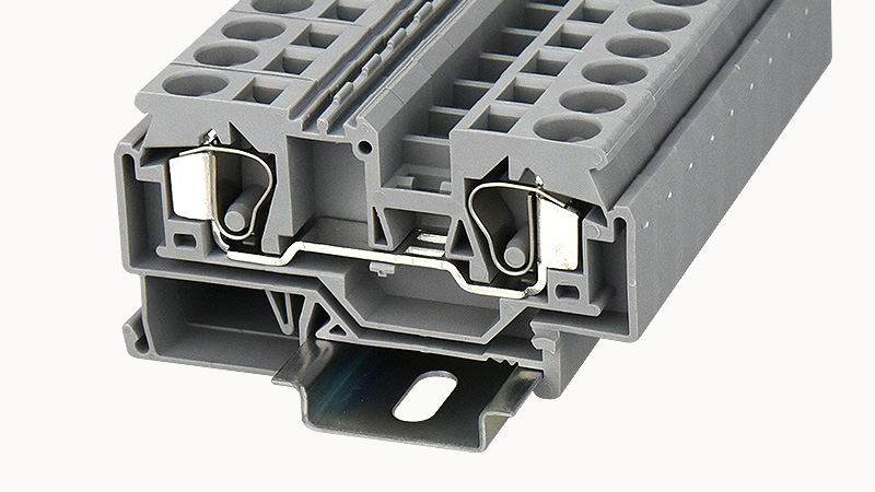 Проходная клемма WS10-01P-11 - Проходная клемма, тип фиксации провода: пружинный, номинальное сечение: 10 мм кв., 57A, 800V, ширина: 10 мм, цвет: серый, тип монтажа: DIN35