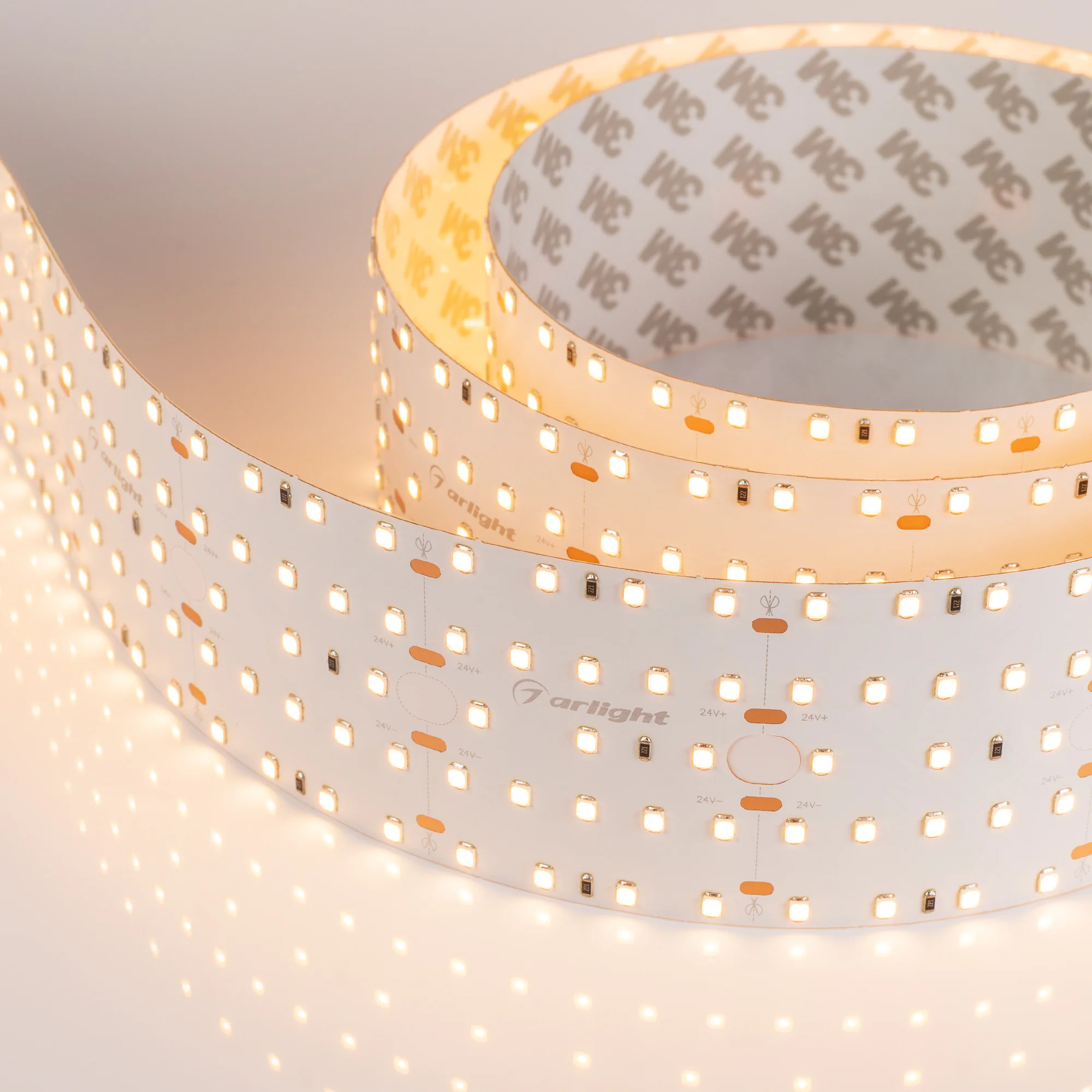 Лента S2-2500 24V Warm 2700K 59mm (2835, 420 LED/m, LUX) 023407 - Поставка под заказ от 1000 м. Гибкая лента LUX для профиля S2, светодиоды smd 2835, 420 шт/м (1050шт на 2.5м), белая плата 59 мм с монтажными отверстиями, скотч 3М. Цвет ТЁПЛЫЙ 2600-2800K. 