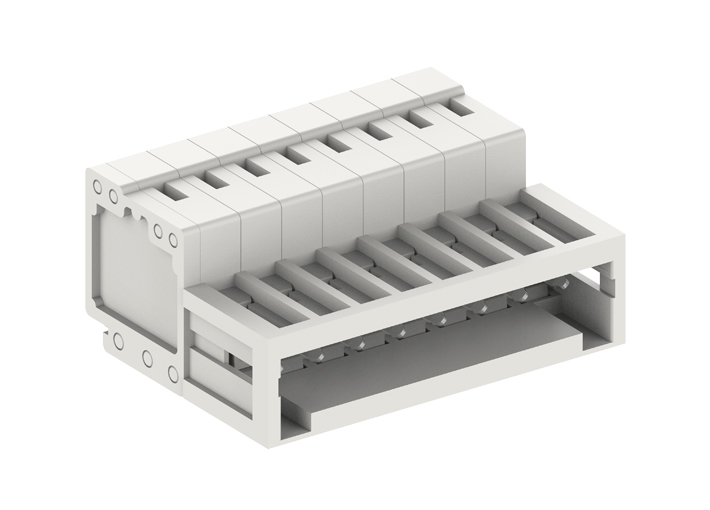 Розеточный разъем на кабель 435424 - Розеточный разъем, прямой, на кабель, шаг: 3.5 мм, 24 полюса, фиксация провода пружинная, исполнение: стандартное, 160V, 10A, цвет: серый
