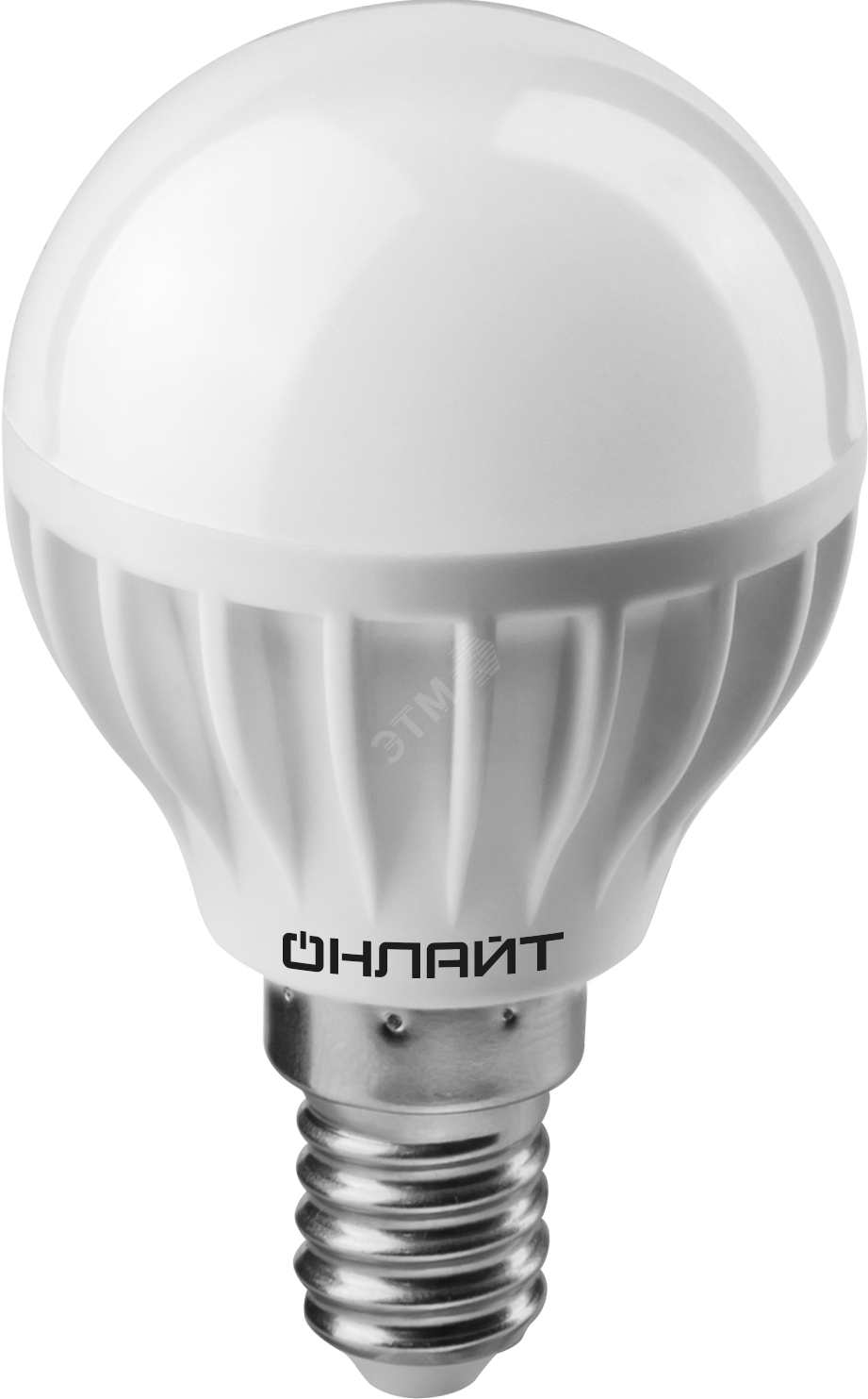Лампа светодиодная LED 6вт E14 белый матовый шар 19211