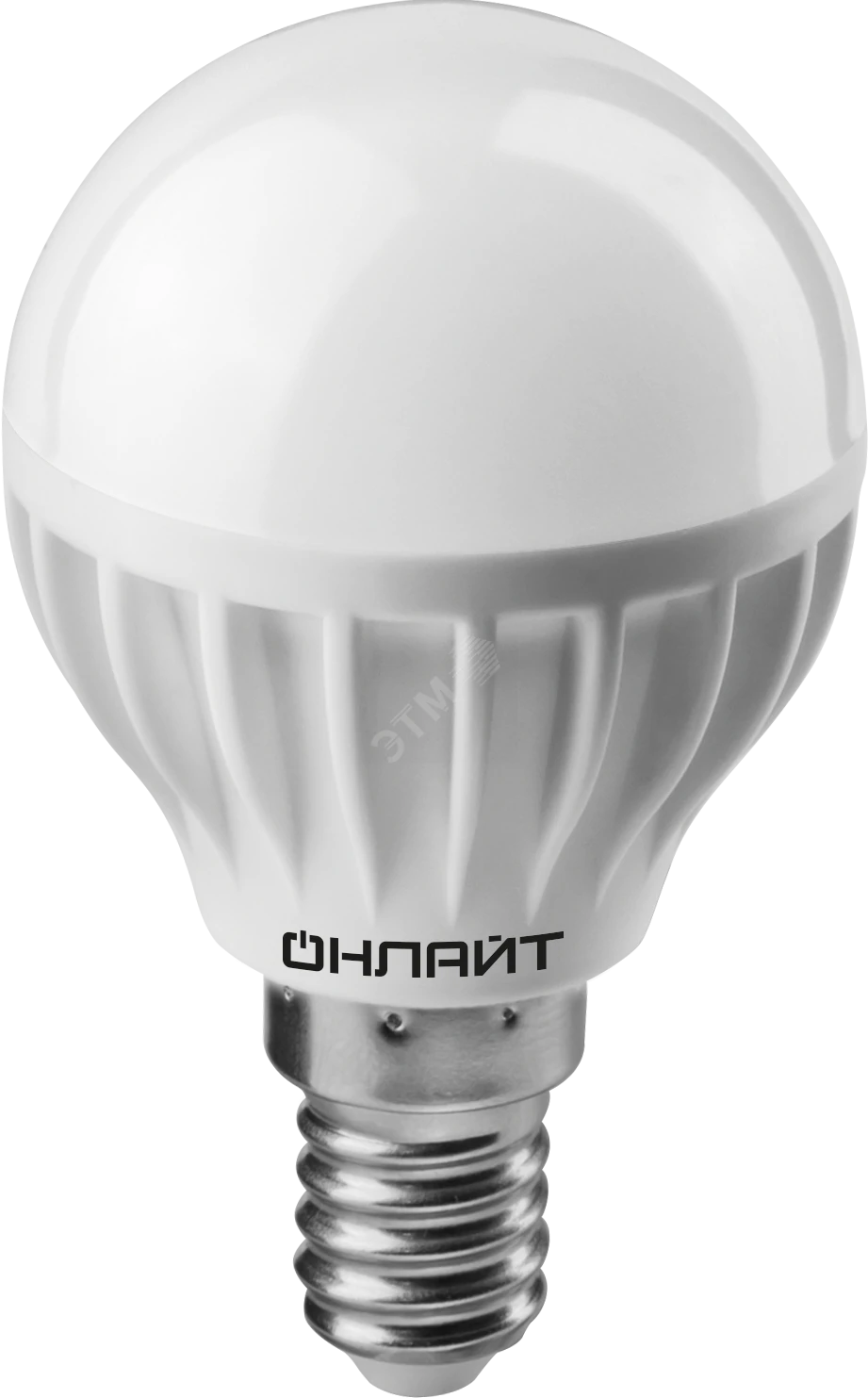 Лампа светодиодная LED 8вт E14 белый матовый шар 19736
