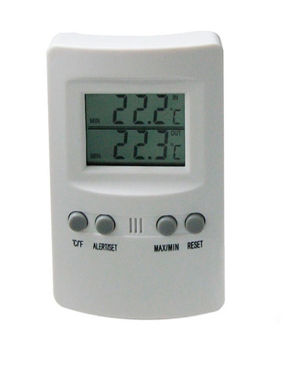 Термометр TM-201 комнатно-уличный - Улица: -50°С~70°С , помещение:  -20°С~50°С, точность: 0.1°С