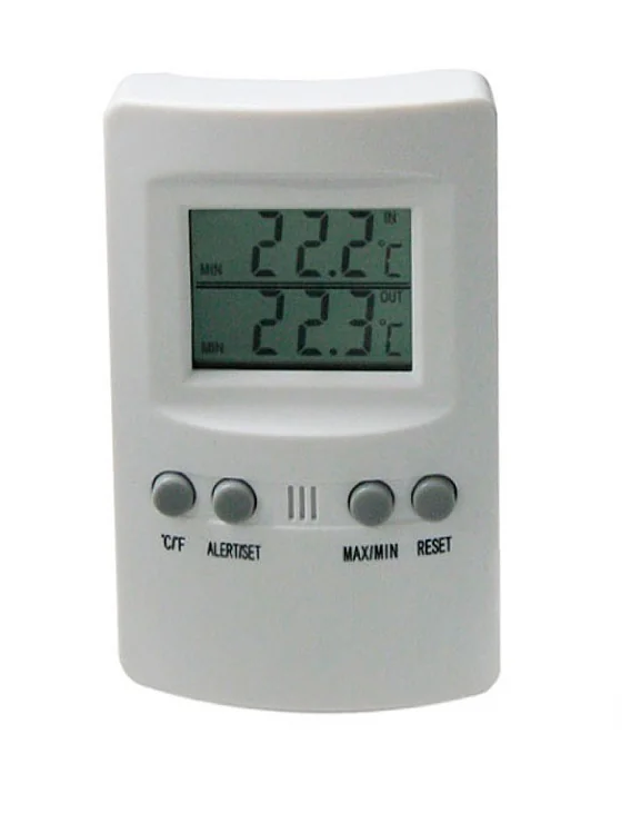 Термометр TM-201 комнатно-уличный - Улица: -50°С~70°С , помещение:  -20°С~50°С, точность: 0.1°С