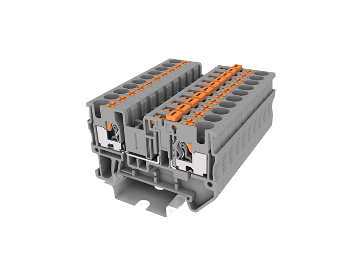 Клемма с размыкат. TP4-MT-GY - Клемма с ножевым размыкателем, тип фиксации провода: push-in, номинальное сечение: 4 мм кв., 20A, 500V, ширина: 6,2 мм, цвет: серый, тип монтажа: DIN 35