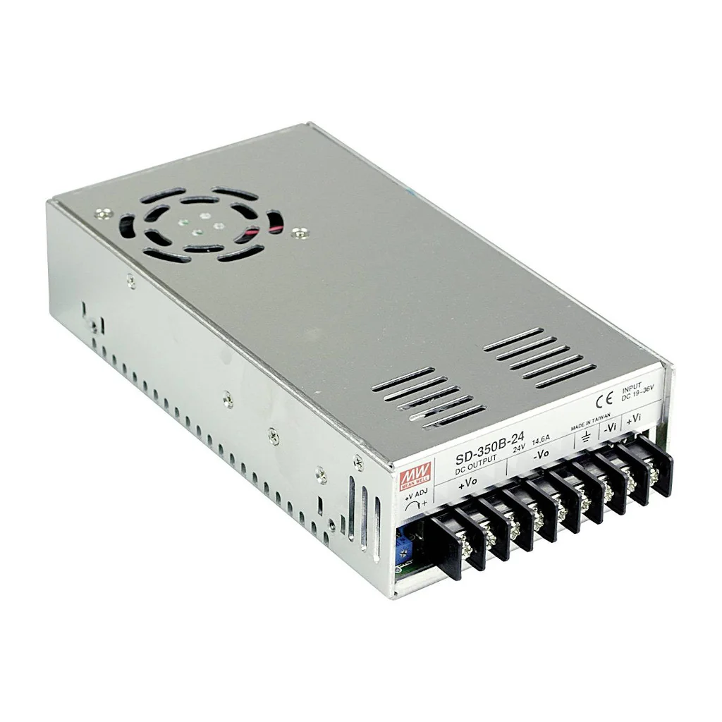 SD-350C-24 - DC-DC, 350Вт, Uвх=36…72В, Uвых=24В/14.6А, изоляция 1500В AC, рег.вых 23…30В, в кожухе 215х115х50мм, -20°С…+60°С