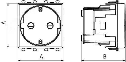 Розетка модульная, 2P+E, с з/ш, "Avanti", "Ванильная дымка", 2 модуля 4405002