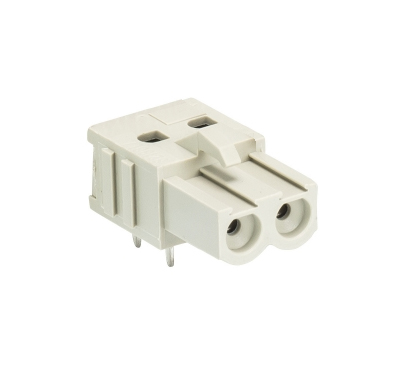 Розетка Wiecon 8213 BL / 2 W OB - Розеточный разъем, горизонтальный, на плату, шаг 5,08 мм, 2 полюса, фиксация на плате пайкой, 690V, 12А, без маркировки, цвет: серый, серия 8213 BL W