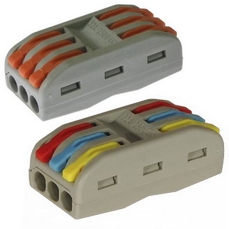 PCT-223 - Клеммник быстрозажимной 6-и контактный 3-х проводный сечение 0.08-2.5 кв.мм