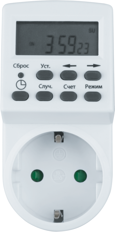 Таймер 61 555 NTR-E-S01-WH розет. электрон. 61555