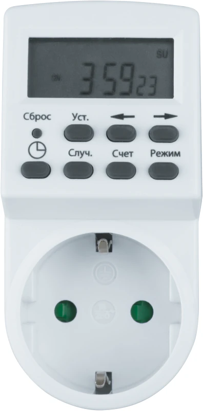 Таймер 61 555 NTR-E-S01-WH розет. электрон. 61555