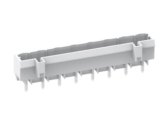 Вилочный разъем на плату 475715-06D - Вилочный разъем, вертикальный, на плату, шаг: 7.5 мм, 15 полюсов, фиксация на плате пайкой, исполнение: длина выводов 5 мм, 500V, 16A, цвет: серый