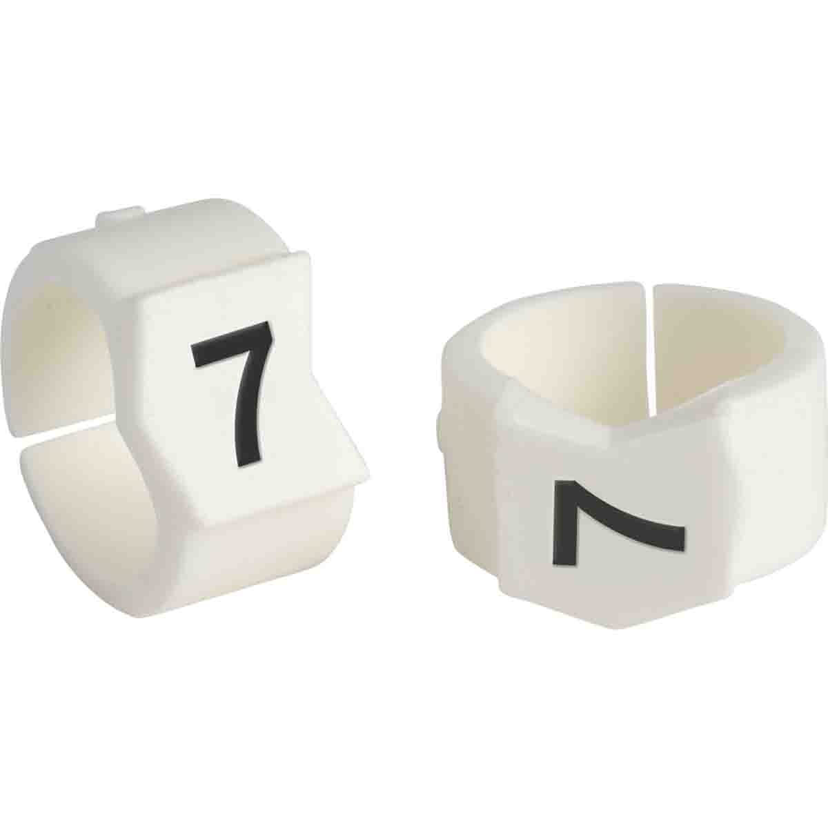 brd133607 - SCN-45-7 клипсы белые, 50шт/упак, для провода 11,2-15,0мм диаметра, легенда 7