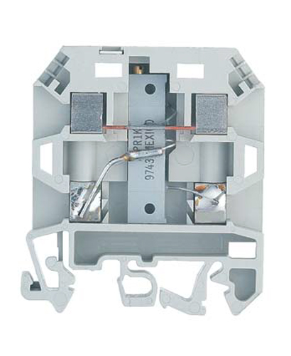Клемма потенц. 9785U/50 KOHM-SPT - Клемма со встр. потенциометром, тип фиксации провода: винтовой, номинальное сечение: 2,5 мм кв., ширина: 12 мм, цвет: серый, тип монтажа: DIN 35